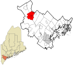 Cumberland County Maine incorporated and unincorporated areas Naples highlighted